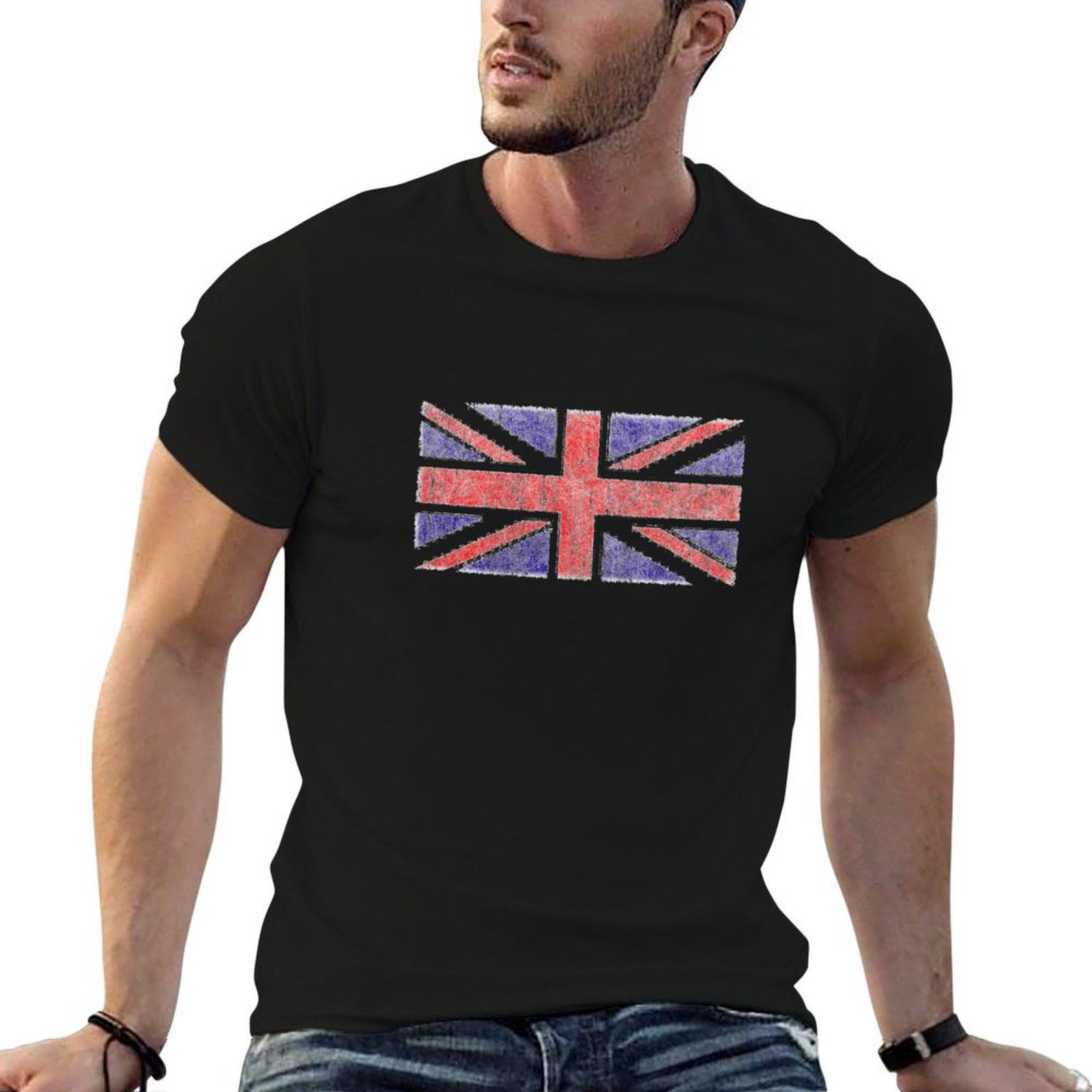 Union Lighting & Decor Collabs - Vintage İngiltere Union Jack Bayraklı Tişört