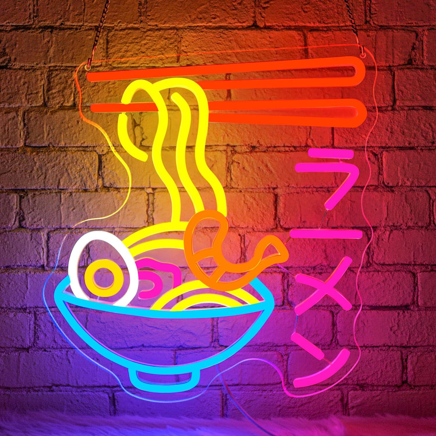 Kitchen Decor Lighting - Ramen Neon Tabelası Japon Noodle Kasesi