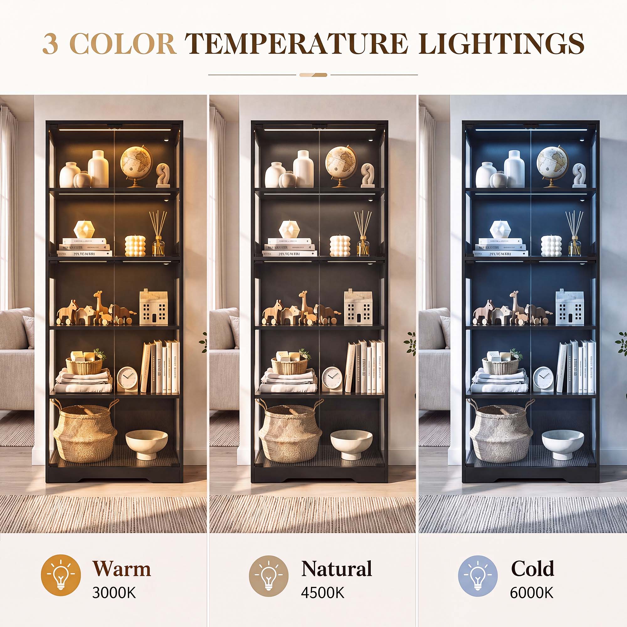 TCGBKAF 5 Katmanlı Cam Kapılı  - Lighting & Home Decor Studio incelemesi ve fiyatı