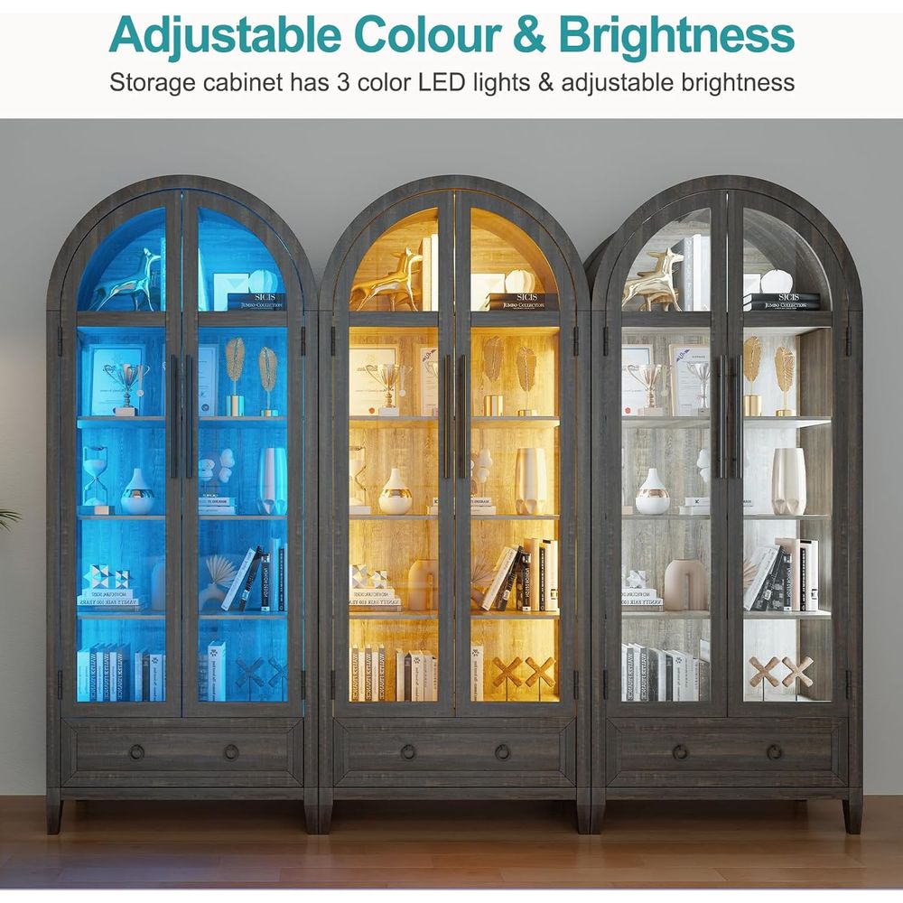 73 Kavisli Camlı Vitrin, 4 Kat - Lighting & Home Decor Studio incelemesi ve fiyatı