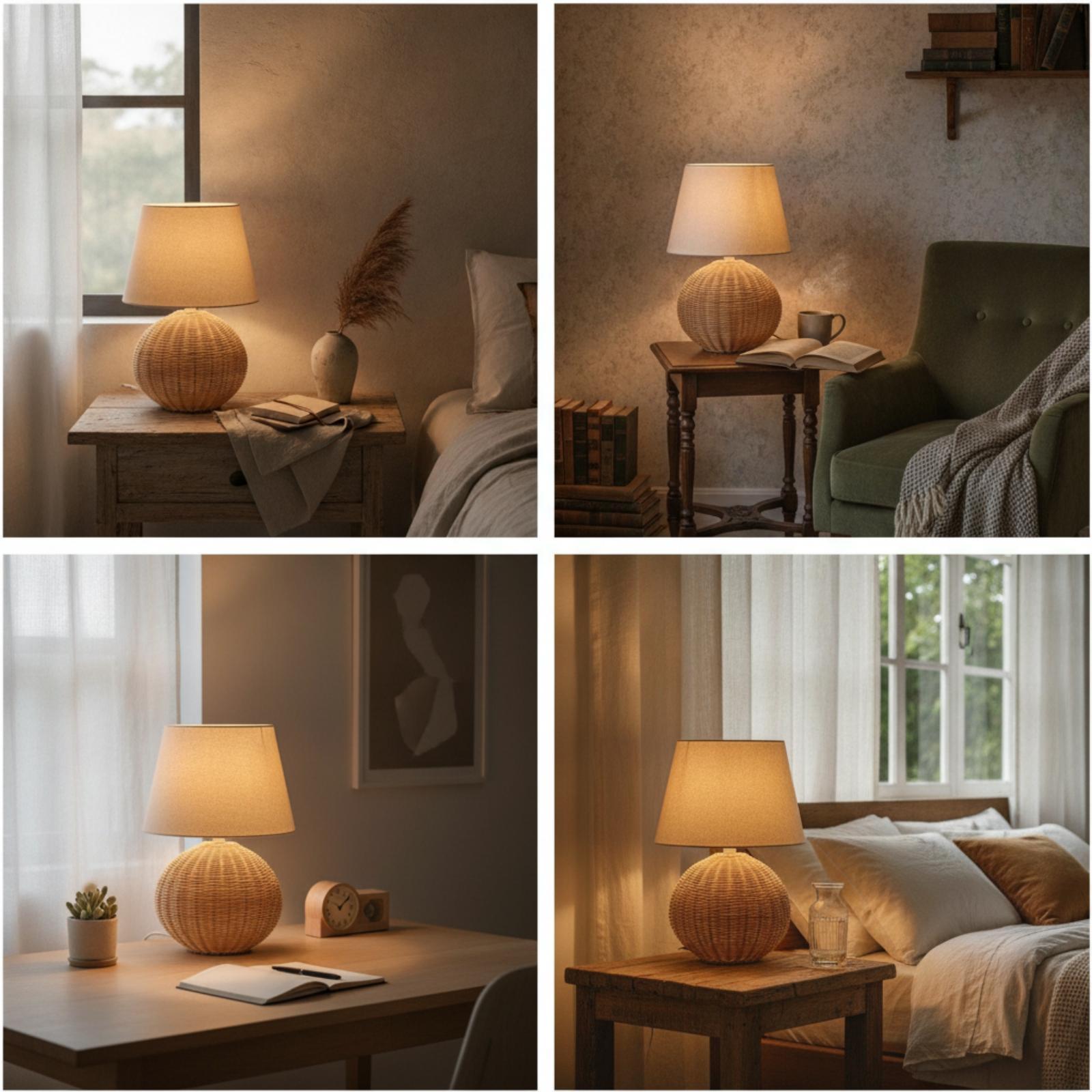 Yatak Başı Lambası Rattan Taba - Decor Lighting Table Lamps incelemesi ve fiyatı