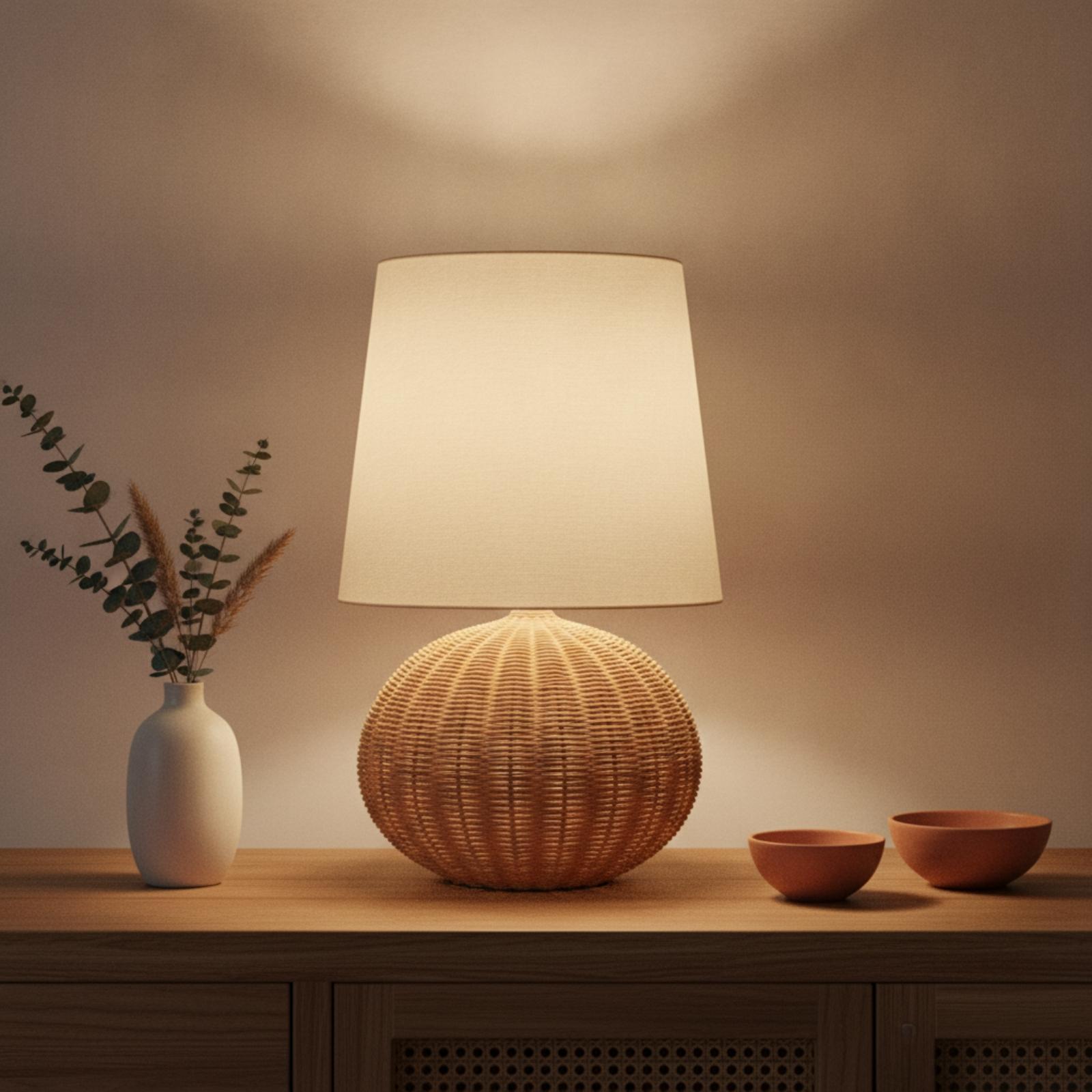 Yatak Başı Lambası Rattan Taba - Decor Lighting Table Lamps incelemesi ve fiyatı