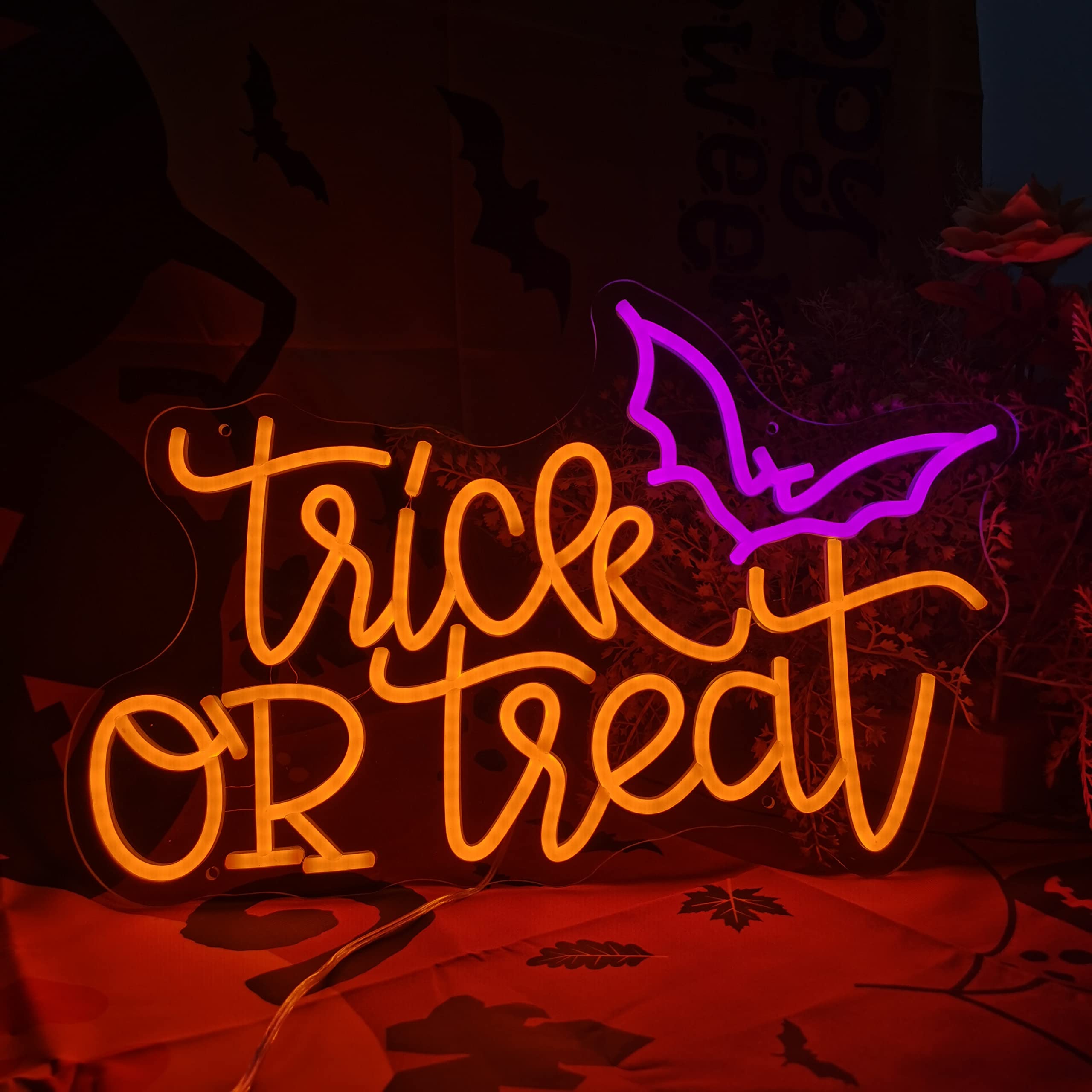 Trick or Treat Neon Işık Levha - Home Decor Lighting Tricks incelemesi ve fiyatı