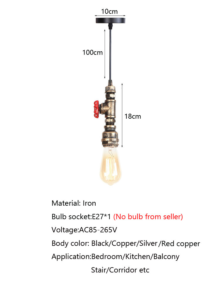 Retro Loft Endüstriyel Su Boru - Lighting Home Decor Items incelemesi ve fiyatı