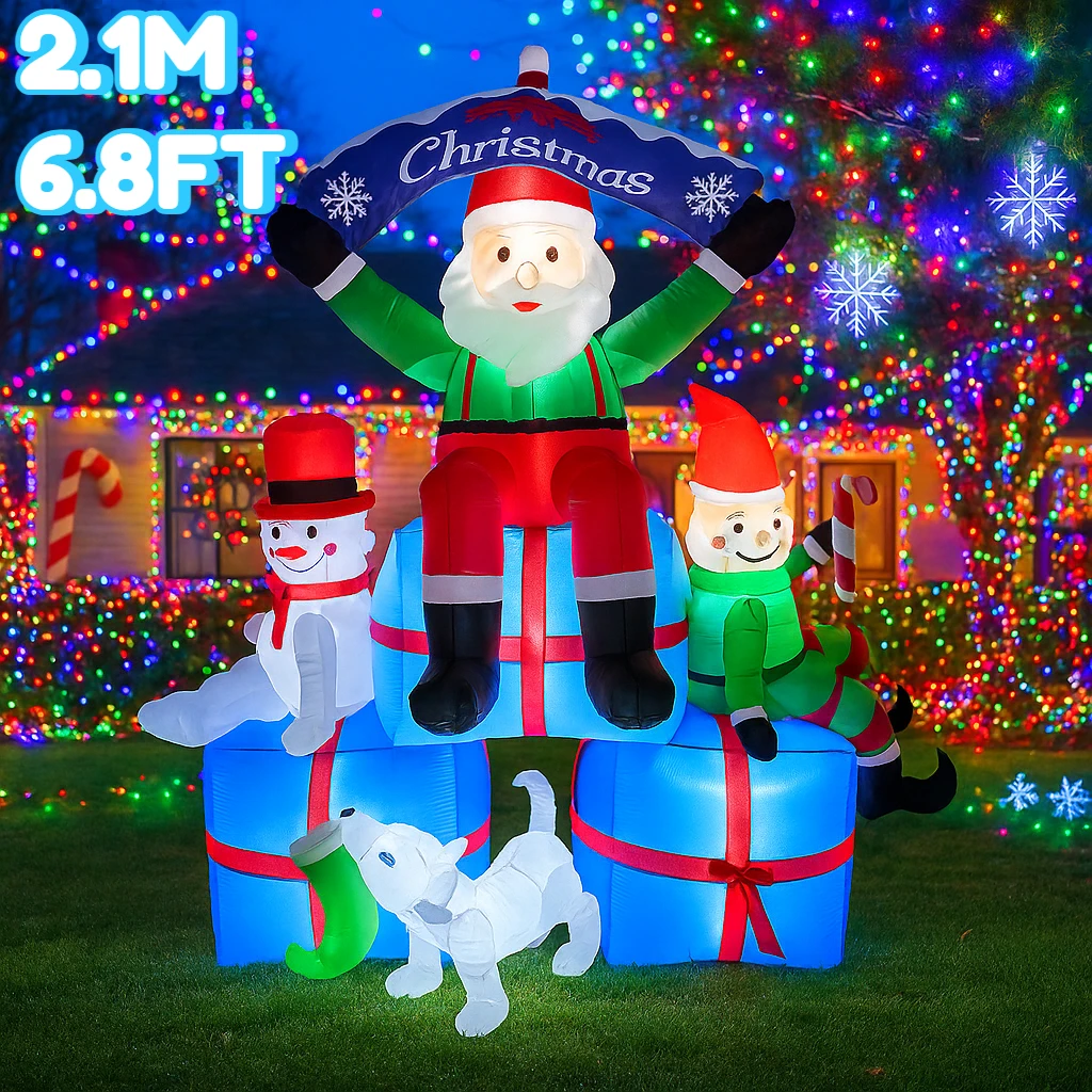 2.1M/6.8FT Noel Baba Kardan Ad - Santa'S Elves Holiday Lighting & Decor Llc incelemesi ve fiyatı