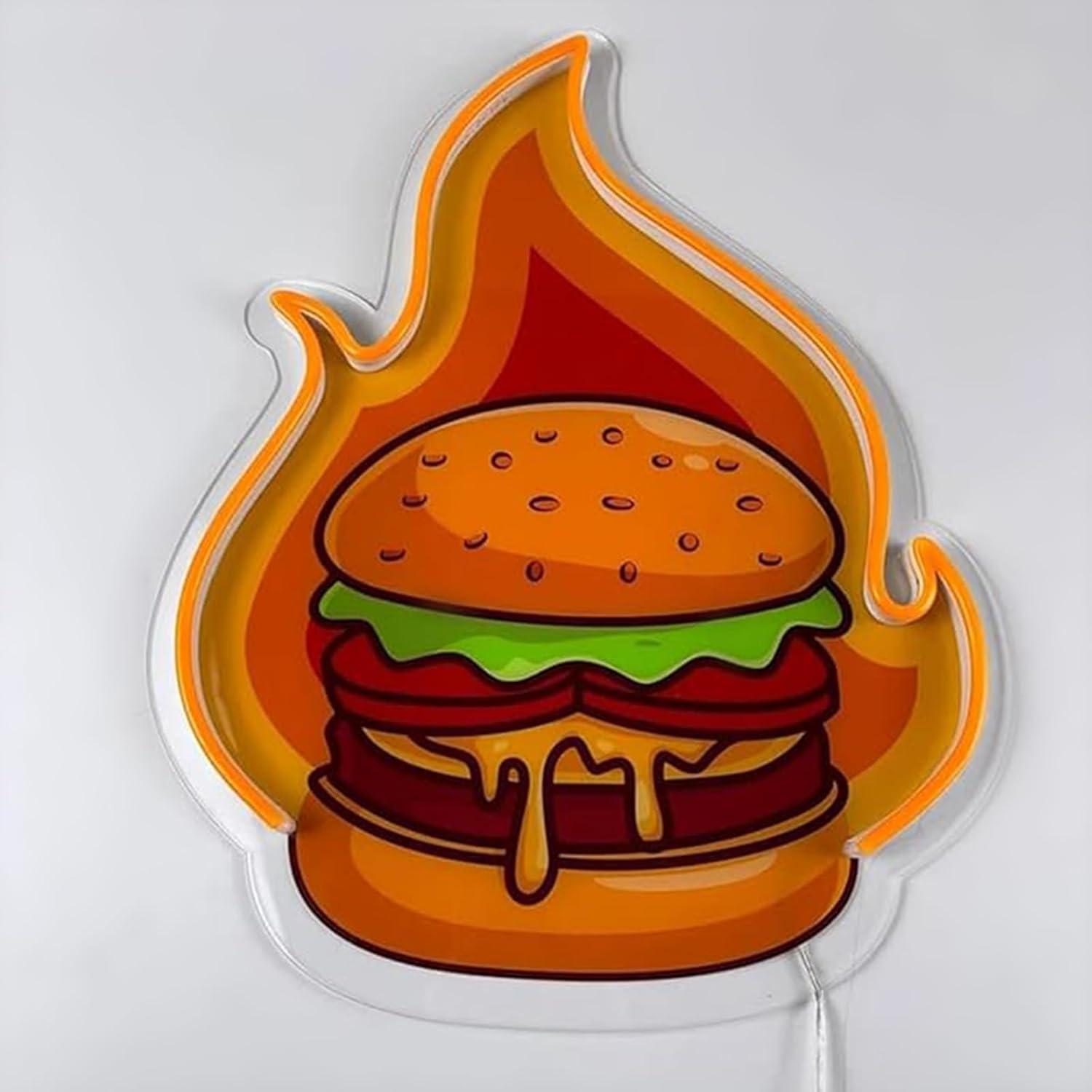 Burger Neon Tabela LED Hamburg - Kitchen Decor Lighting incelemesi ve fiyatı